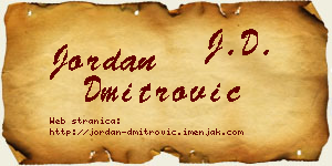 Jordan Dmitrović vizit kartica